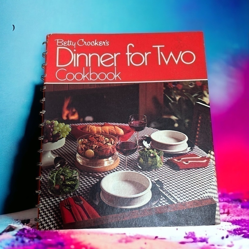 Vintage Betty Crocker’s Dinner for Two Cookbook Spiral Red